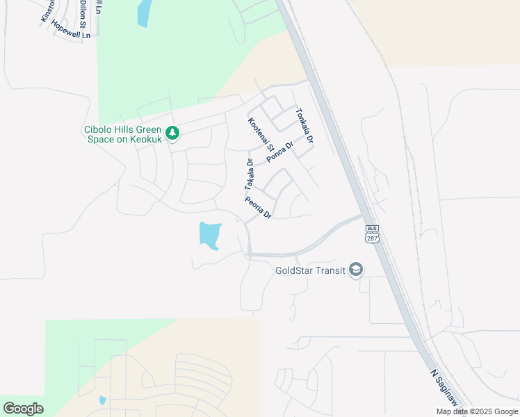 map of restaurants, bars, coffee shops, grocery stores, and more near 2517 Peoria Drive in Fort Worth