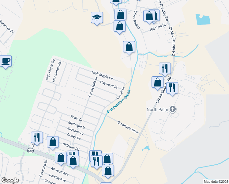 map of restaurants, bars, coffee shops, grocery stores, and more near 7635 Kinston Street in North Charleston