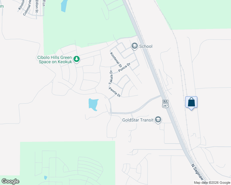 map of restaurants, bars, coffee shops, grocery stores, and more near 2517 Peoria Drive in Fort Worth