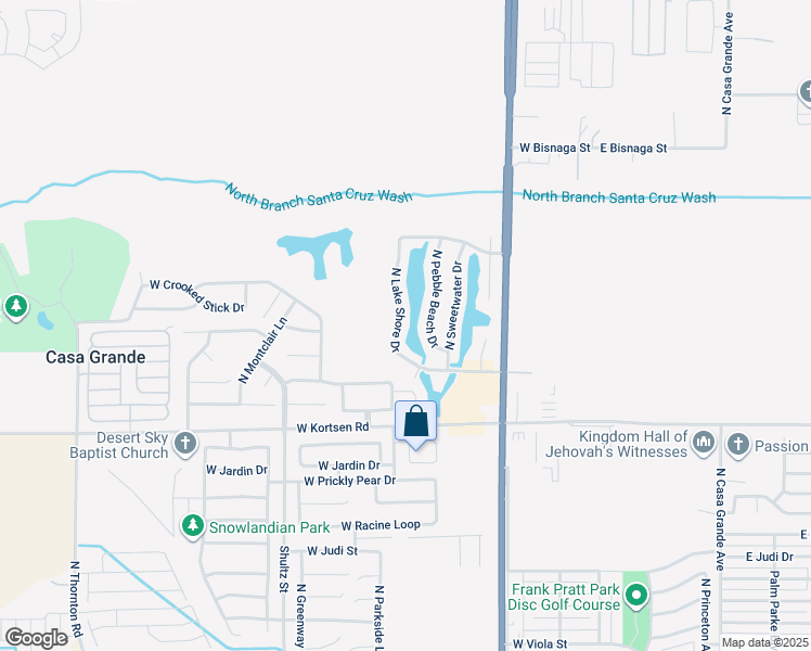map of restaurants, bars, coffee shops, grocery stores, and more near 2081 North Pebble Beach Drive in Casa Grande