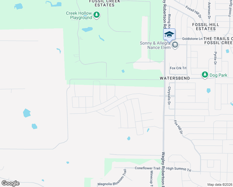 map of restaurants, bars, coffee shops, grocery stores, and more near 1033 Wind Drift Way in Fort Worth