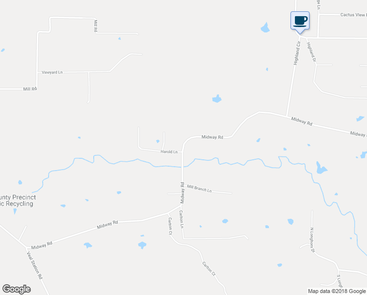 map of restaurants, bars, coffee shops, grocery stores, and more near 4624 Midway Road in Weatherford