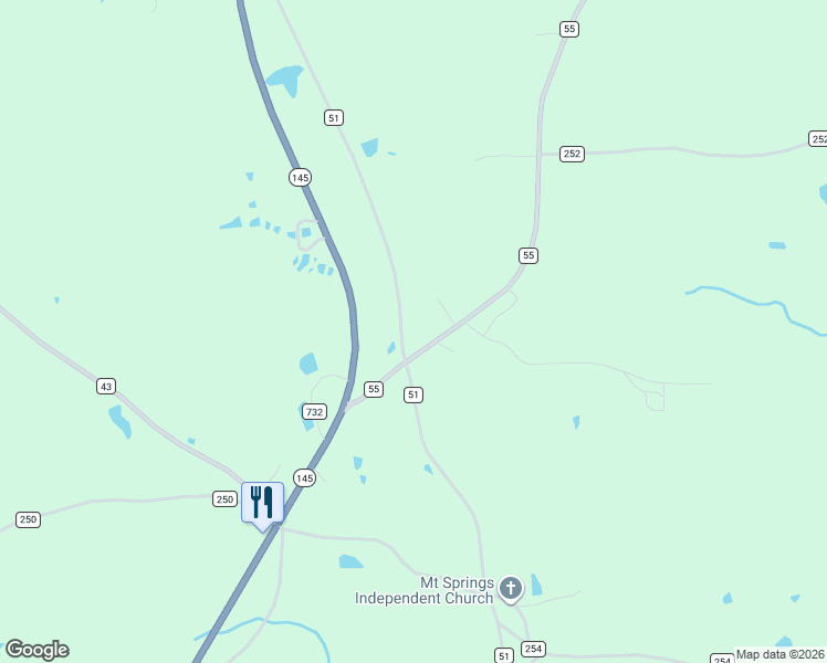 map of restaurants, bars, coffee shops, grocery stores, and more near 205 County Road 55 in Clanton
