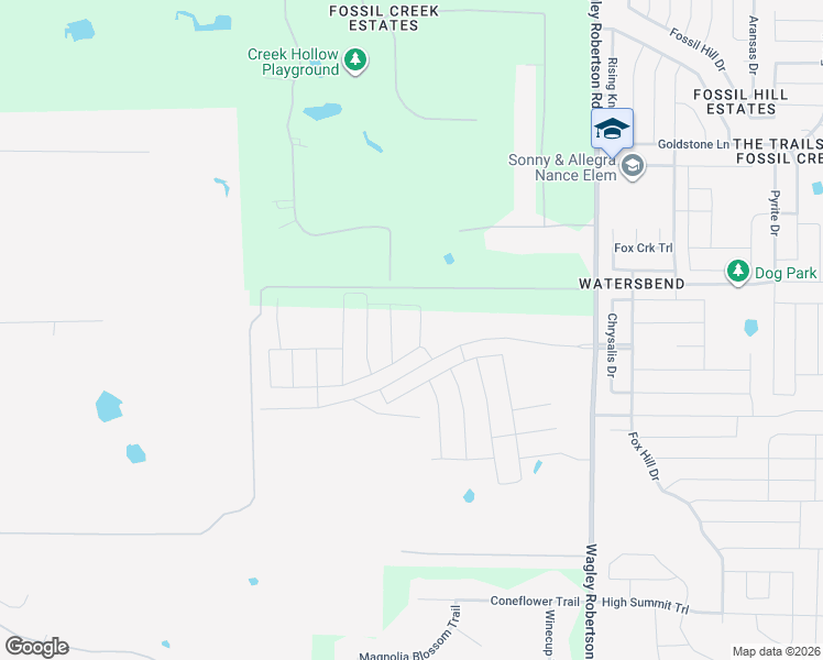 map of restaurants, bars, coffee shops, grocery stores, and more near 9901 Wagley Robertson Road in Fort Worth