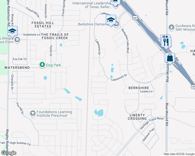 map of restaurants, bars, coffee shops, grocery stores, and more near 109 Arveson Avenue in Fort Worth
