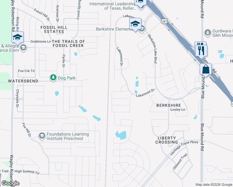 map of restaurants, bars, coffee shops, grocery stores, and more near 109 Arveson Avenue in Fort Worth