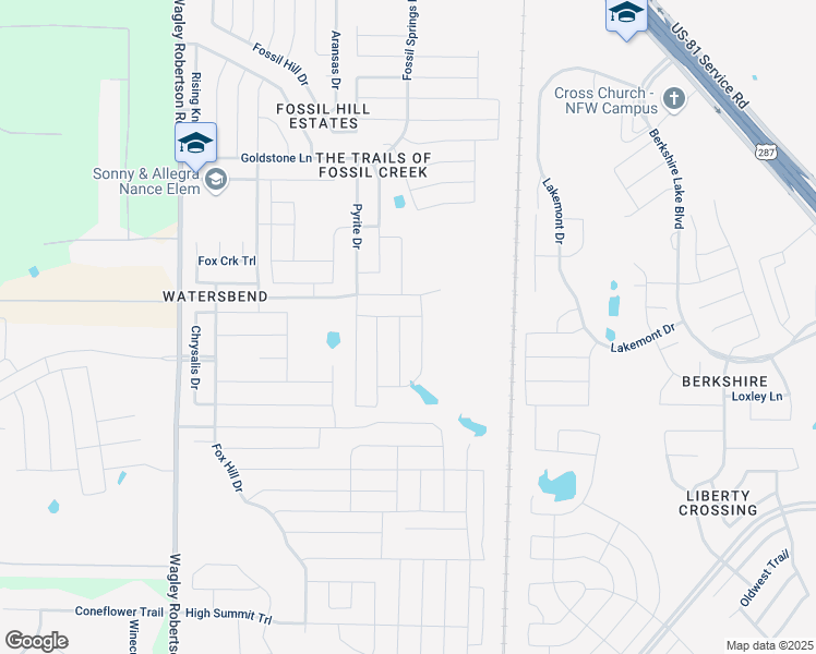 map of restaurants, bars, coffee shops, grocery stores, and more near 405 Magma Drive in Fort Worth