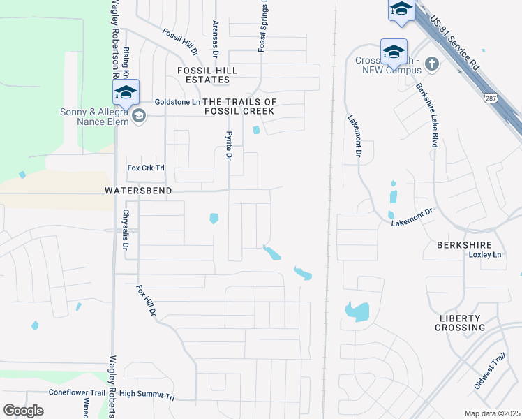 map of restaurants, bars, coffee shops, grocery stores, and more near 405 Magma Drive in Fort Worth