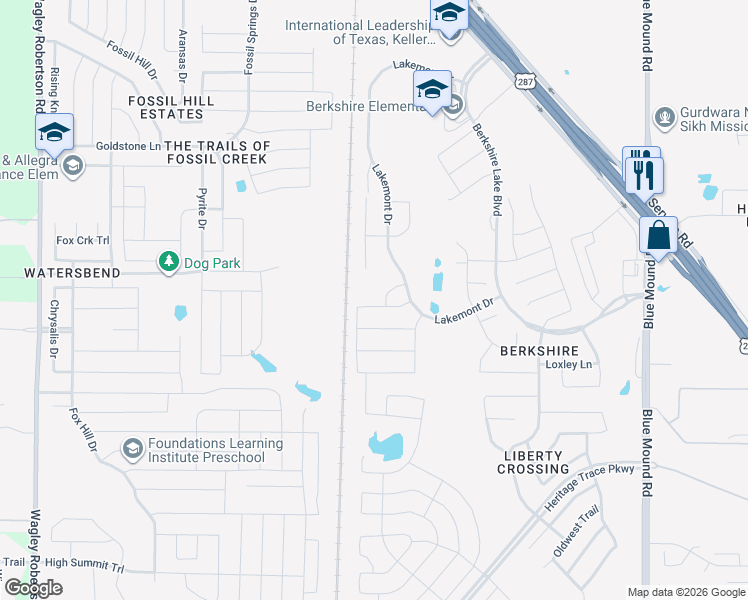 map of restaurants, bars, coffee shops, grocery stores, and more near 109 Arveson Avenue in Fort Worth