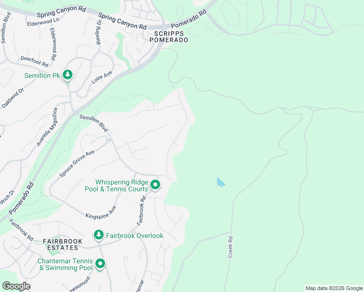 map of restaurants, bars, coffee shops, grocery stores, and more near 12525 Birch Bluff Court in San Diego