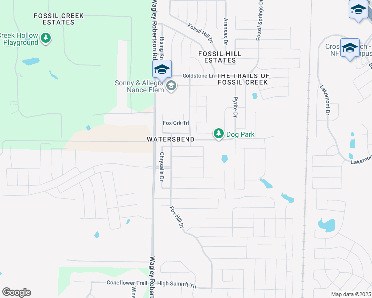 map of restaurants, bars, coffee shops, grocery stores, and more near 609 Tradewind Drive in Fort Worth