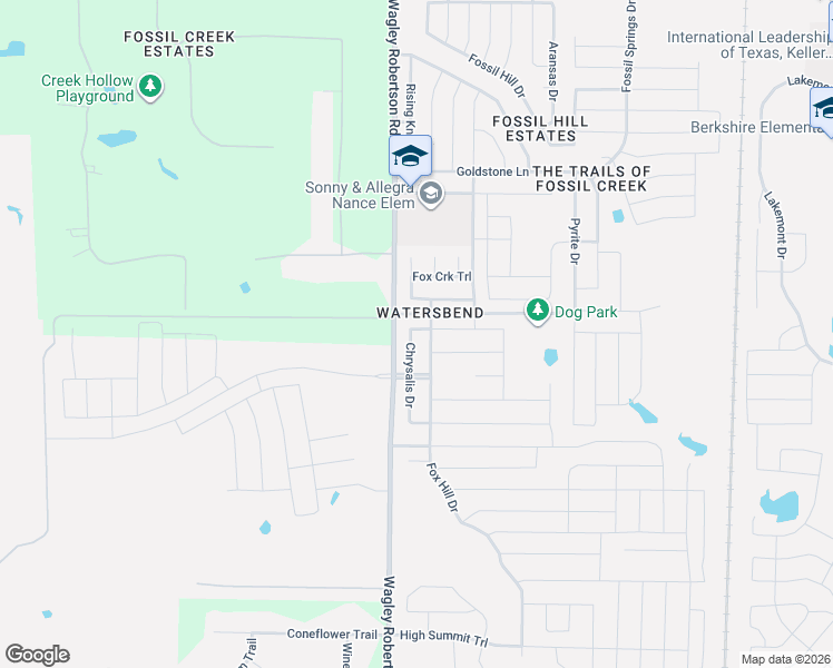 map of restaurants, bars, coffee shops, grocery stores, and more near 10028 Chrysalis Drive in Fort Worth