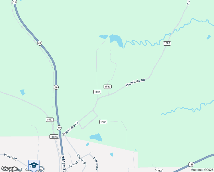 map of restaurants, bars, coffee shops, grocery stores, and more near 55 County Road 1583 in Avinger