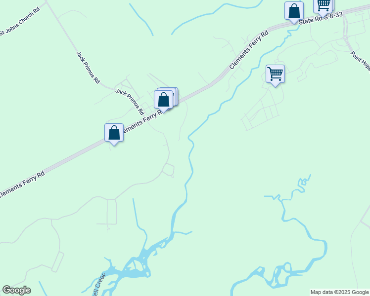 map of restaurants, bars, coffee shops, grocery stores, and more near 1056 Bradbury Lane in Charleston