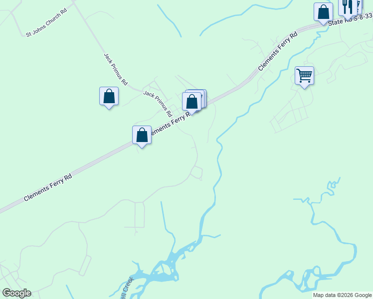 map of restaurants, bars, coffee shops, grocery stores, and more near 104 Royal Assembly Drive in Charleston