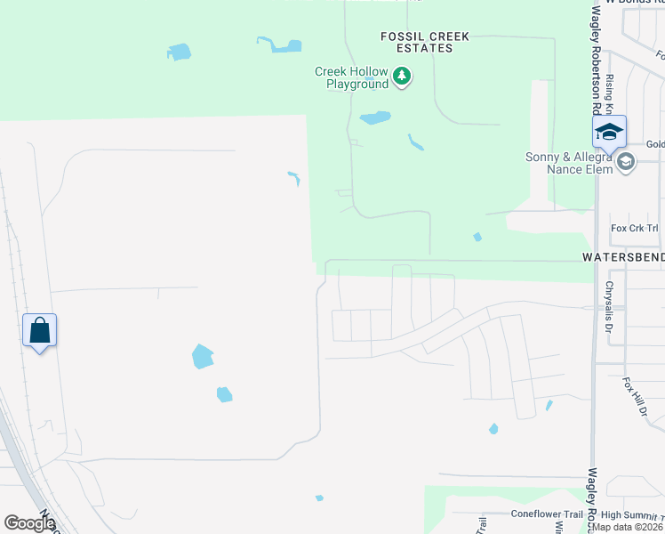 map of restaurants, bars, coffee shops, grocery stores, and more near 10141 Throttle Lane in Fort Worth