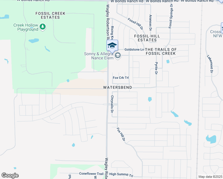 map of restaurants, bars, coffee shops, grocery stores, and more near 716 Tradewind Drive in Fort Worth