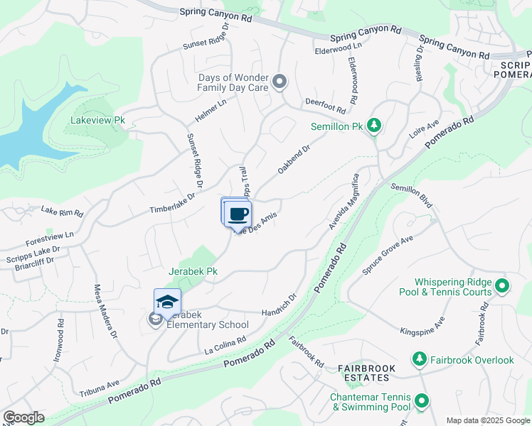 map of restaurants, bars, coffee shops, grocery stores, and more near 12048 Rue Des Amis in San Diego