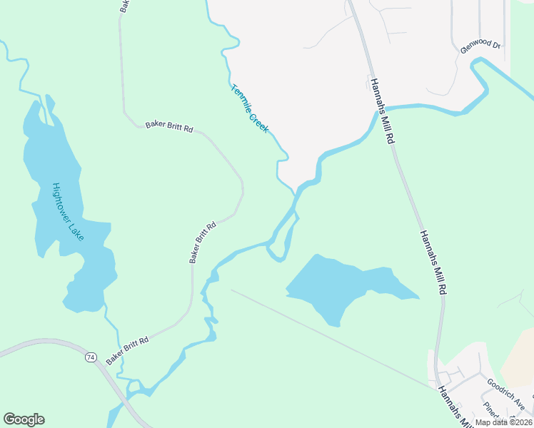 map of restaurants, bars, coffee shops, grocery stores, and more near 420 Baker Britt Road in Thomaston