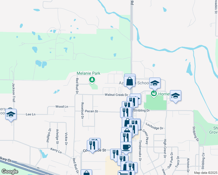 map of restaurants, bars, coffee shops, grocery stores, and more near 244 Marina Drive in Azle