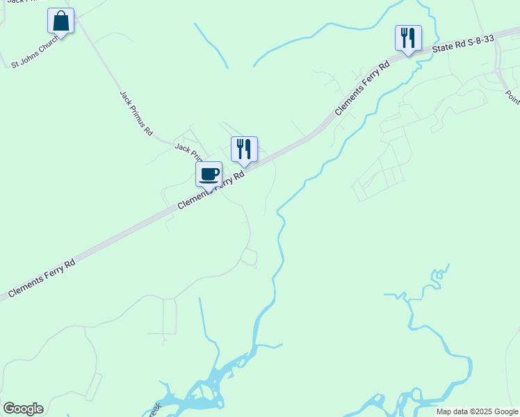 map of restaurants, bars, coffee shops, grocery stores, and more near 97 Royal Assembly Drive in Charleston