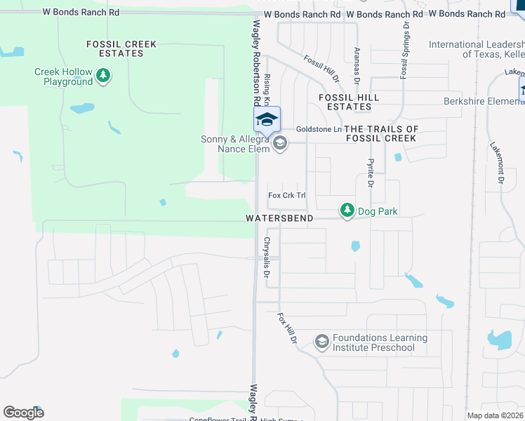 map of restaurants, bars, coffee shops, grocery stores, and more near 652 Fox View Drive in Fort Worth