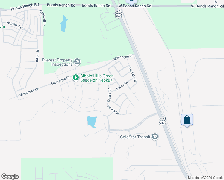 map of restaurants, bars, coffee shops, grocery stores, and more near 10557 Takala Drive in Fort Worth