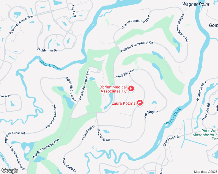 map of restaurants, bars, coffee shops, grocery stores, and more near 4446 Amesbury Court in Mount Pleasant