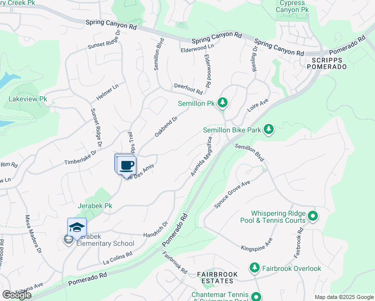 map of restaurants, bars, coffee shops, grocery stores, and more near 12026 Medoc Lane in San Diego
