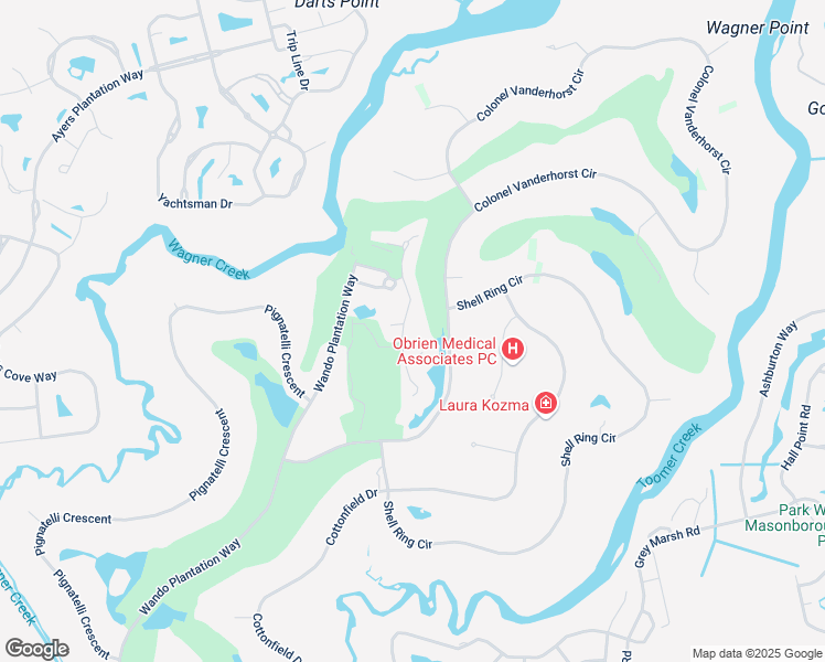 map of restaurants, bars, coffee shops, grocery stores, and more near 4446 Amesbury Court in Mount Pleasant
