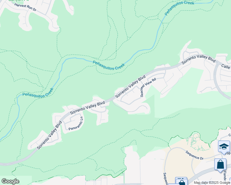 map of restaurants, bars, coffee shops, grocery stores, and more near 5868 Pacific Haven Court in San Diego