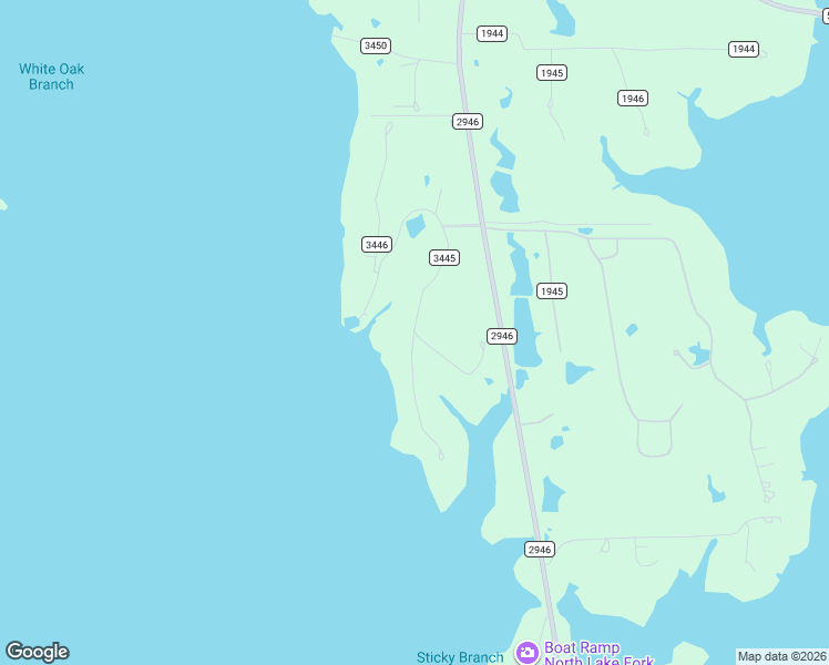 map of restaurants, bars, coffee shops, grocery stores, and more near County Road 3445 in Emory