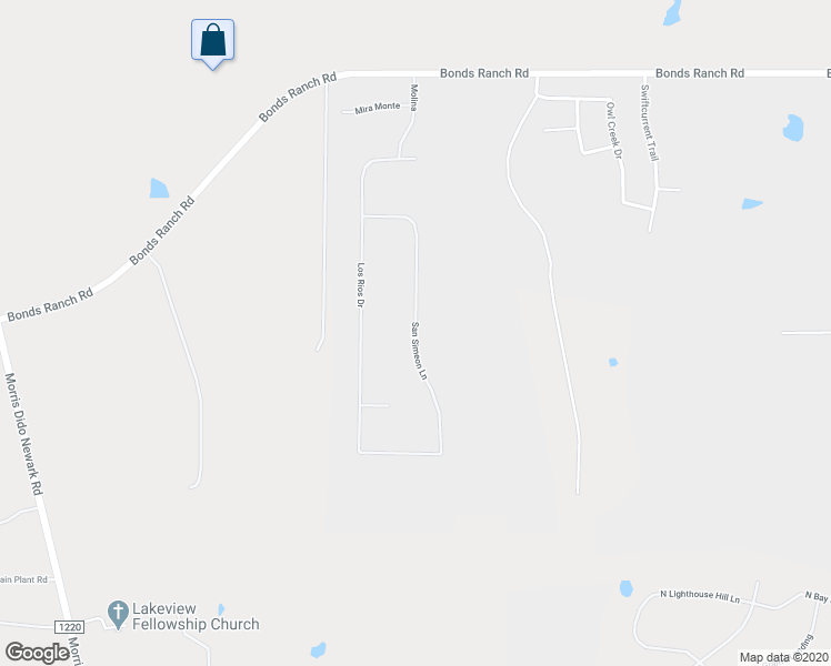 map of restaurants, bars, coffee shops, grocery stores, and more near 10509 San Simeon Lane in Fort Worth