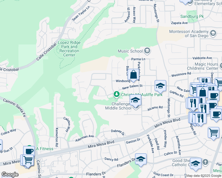 map of restaurants, bars, coffee shops, grocery stores, and more near 10896 Barbados Way in San Diego