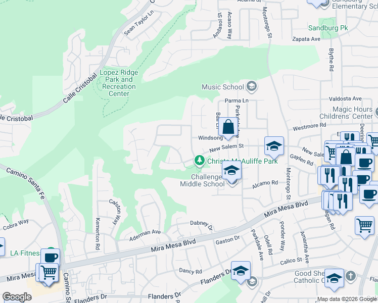 map of restaurants, bars, coffee shops, grocery stores, and more near 10896 Barbados Way in San Diego