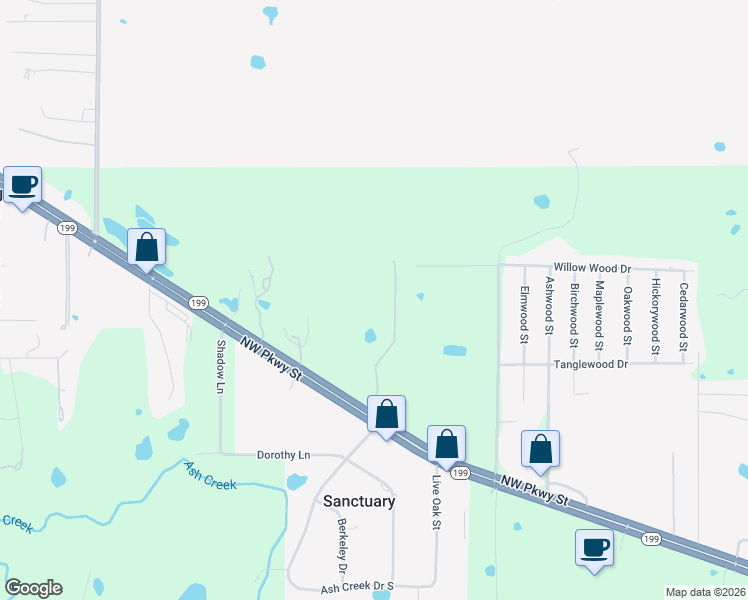 map of restaurants, bars, coffee shops, grocery stores, and more near 2000 Northwest Pkwy in Azle