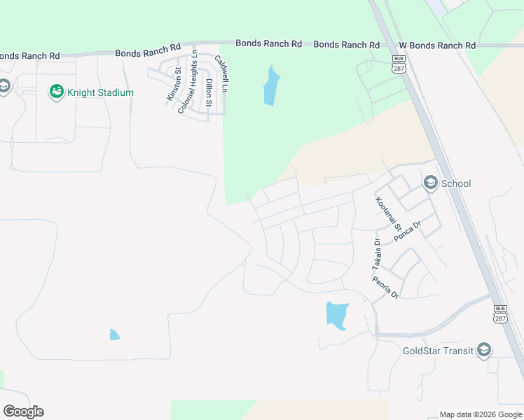 map of restaurants, bars, coffee shops, grocery stores, and more near Unnamed Road in Fort Worth