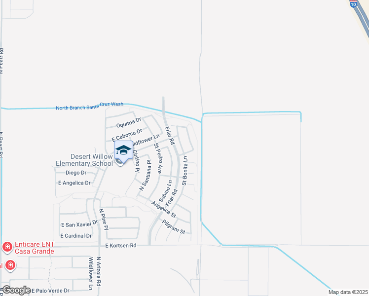 map of restaurants, bars, coffee shops, grocery stores, and more near 2194 St. Bonita Lane in Casa Grande