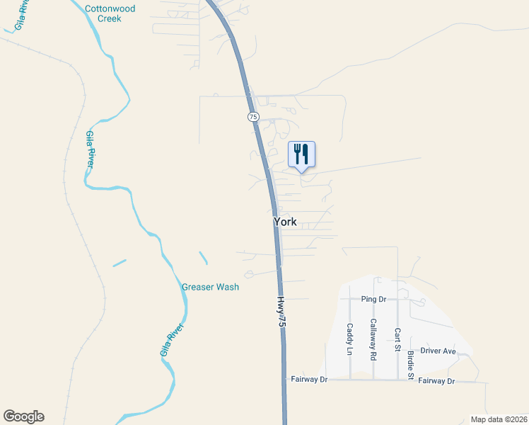 map of restaurants, bars, coffee shops, grocery stores, and more near 395201 Arizona 75 in Duncan