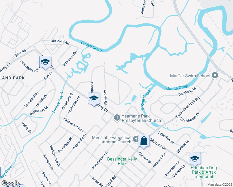map of restaurants, bars, coffee shops, grocery stores, and more near 1010 Holcombe Road in Hanahan