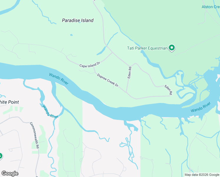 map of restaurants, bars, coffee shops, grocery stores, and more near 1438 Dupree Creek Drive in Awendaw