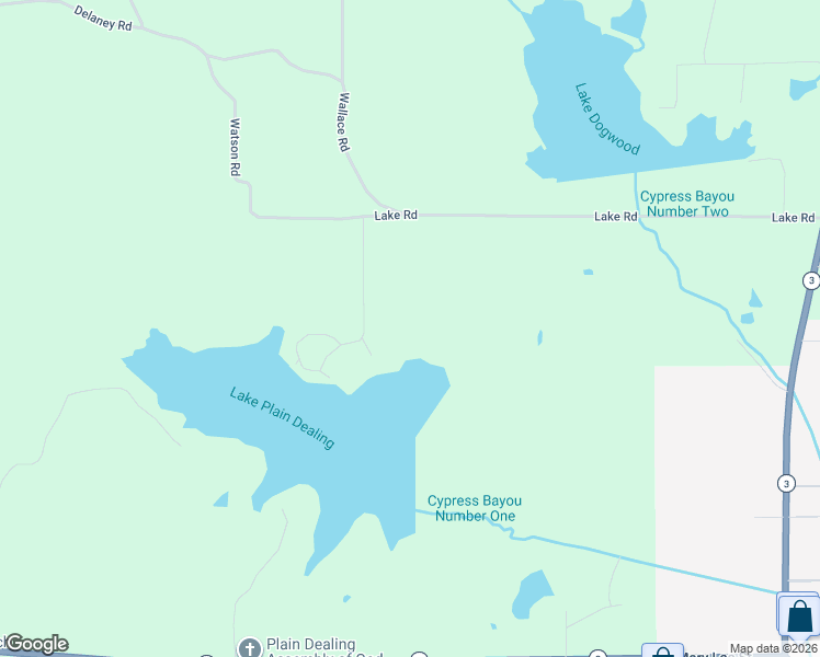 map of restaurants, bars, coffee shops, grocery stores, and more near 301 Lake Road in Plain Dealing
