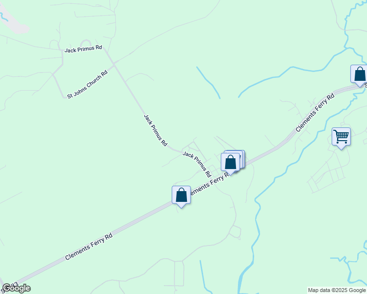 map of restaurants, bars, coffee shops, grocery stores, and more near 1158 Jack Primus Road in Charleston