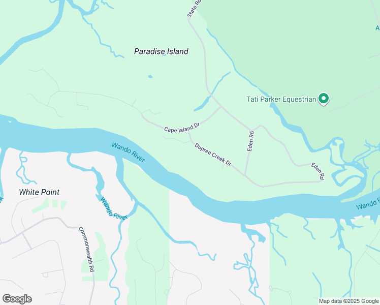 map of restaurants, bars, coffee shops, grocery stores, and more near 1484 Dupree Creek Drive in Awendaw