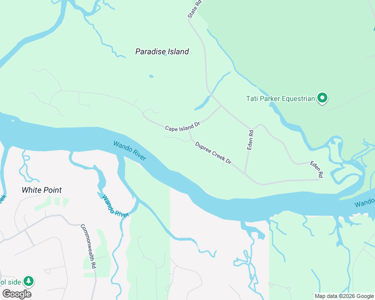 map of restaurants, bars, coffee shops, grocery stores, and more near 1484 Dupree Creek Drive in Awendaw