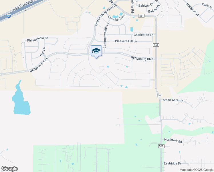 map of restaurants, bars, coffee shops, grocery stores, and more near 488 Baltimore Avenue in Fate