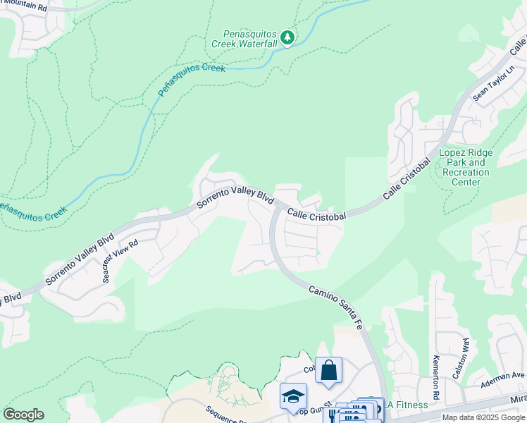 map of restaurants, bars, coffee shops, grocery stores, and more near in San Diego