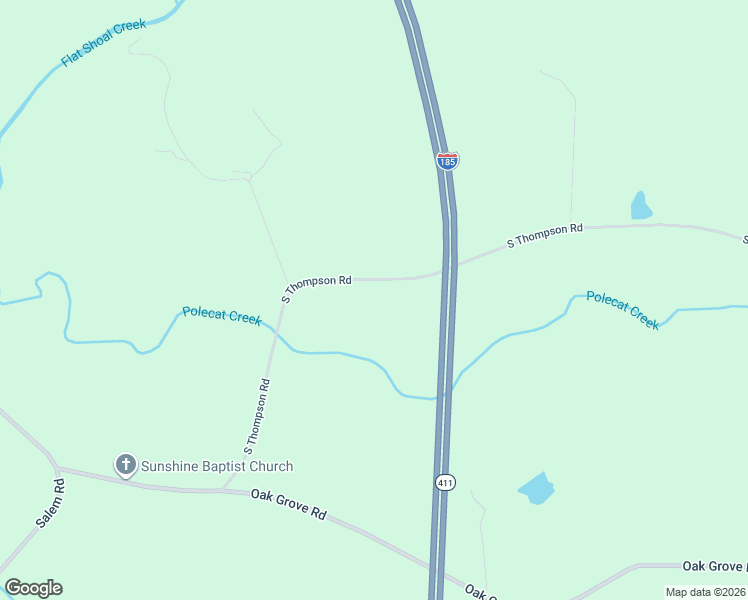 map of restaurants, bars, coffee shops, grocery stores, and more near 1527 South Thompson Road in Pine Mountain