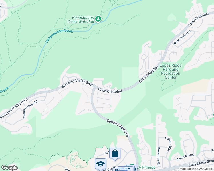 map of restaurants, bars, coffee shops, grocery stores, and more near 11130 Taloncrest Way in San Diego