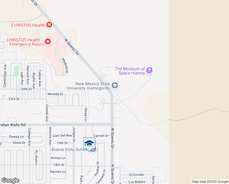 map of restaurants, bars, coffee shops, grocery stores, and more near 1700 East 10th Street in Alamogordo